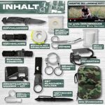 Jungle Monkey, Survival Kit, 13 teiligiges Premium Set, Messer, Taschenlampe, Outdoor Set, Ausrüstung für Wandern & Camping, Kit Survivalkit Equipment, Optimal ausgestattet – Bild 2