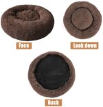 NIBESSER Haustierbett Hundebett Katzenbett Rundes Plüsch Hundesofa Katzensofa Kissen in Doughnut Form – Bild 5
