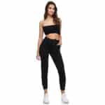 Smith & Solo Jogginghose Damen – Sporthose Frauen Baumwolle| Sweatpants Slim Fit Freizeithose Lang | Trainingshose Fitness High Waist – Jogger Laufhosen Modern – Bild 3