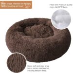 NIBESSER Haustierbett Hundebett Katzenbett Rundes Plüsch Hundesofa Katzensofa Kissen in Doughnut Form – Bild 6