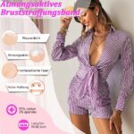 Korffe Brust Tape Klebe BH Push Up, Boob Tape Set für Klebe BH Grosse Brust Rückenfrei BH 2 Wiederverwendbare Unsichtbar Silikon Brüste Nippelpads Body Damen Tape für Körbchengrössen A-G – Bild 5