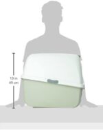 Catit 50702 Katzentoilette mit Abdeckung, 46 x 41,5 x 54,5cm, Weiss/Grau – Bild 5