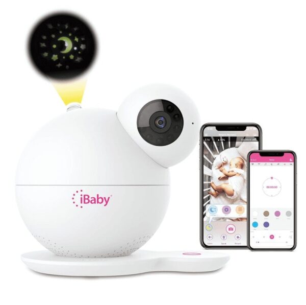 iBaby Care M7 Video Babyphone mit Moonlight Projektlampe, Nachsicht, Temperatur Überwachung, Geruchserkennung
