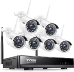 Funk Überwachungkamera set Full HD mit 6X Kameras + 1TB Festplatte Für Aussen/Innen, 20M IR Nachtsicht