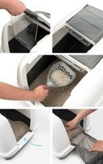 Catit 50702 Katzentoilette mit Abdeckung, 46 x 41,5 x 54,5cm, Weiss/Grau – Bild 2