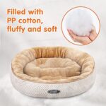 Pecute Katzenbett Katzenkorb, Runde Donut Hundebett für Katzen und Kleine Hunde, Waschbar Hundekorb Weiche Katzenschlafplatz Katzenkissen Haustierbett – Bild 3