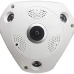 Fisheye Panorama Kamera, mit Audio,  Aussenbereich, Bewegungsmelder, 360° Blickwinkel