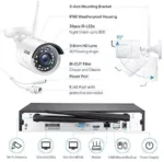 Funk Überwachungkamera set Full HD mit 6X Kameras + 1TB Festplatte Für Aussen/Innen, 20M IR Nachtsicht – Bild 8