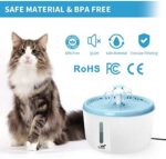 Katzenbrunnen, Wasser Trinkbrunnen für Katzen und Hunde  mit 3 Aktivkohlefilter, Super Leise und Automatisch, 2L – Bild 7