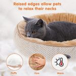Pecute Katzenbett Katzenkorb, Runde Donut Hundebett für Katzen und Kleine Hunde, Waschbar Hundekorb Weiche Katzenschlafplatz Katzenkissen Haustierbett – Bild 5