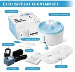Katzenbrunnen, Wasser Trinkbrunnen für Katzen und Hunde  mit 3 Aktivkohlefilter, Super Leise und Automatisch, 2L – Bild 8