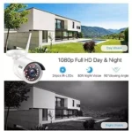 Funk Überwachungkamera set Full HD mit 6X Kameras + 1TB Festplatte Für Aussen/Innen, 20M IR Nachtsicht – Bild 4