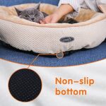 Pecute Katzenbett Katzenkorb, Runde Donut Hundebett für Katzen und Kleine Hunde, Waschbar Hundekorb Weiche Katzenschlafplatz Katzenkissen Haustierbett – Bild 4