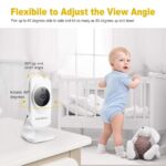 Video-Babyphone mit Zoomfunktion, 5,0 Zoll Farbdisplay, Nachtsicht, 2-Wege-Audio und Temperatursensor, 300m Reichweite – Bild 2