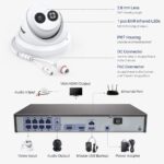 4K Ultra HD POE Überwachungskamera Set, 4 x 8Mp Kameras, 8CH NVR Rekorder mit 2TB Festplatte,30M Farbe Nachtsicht – Bild 8