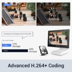 Überwachungskamera Set  4X 5Megapixel funk Kamera + 10.1 Zoll Monitor, 1TB Festplatte für Innen/Aussen – Bild 8