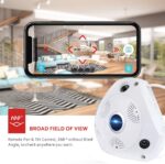 Fisheye Panorama Kamera, mit Audio,  Aussenbereich, Bewegungsmelder, 360° Blickwinkel – Bild 6