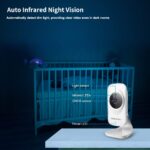 Video-Babyphone mit Zoomfunktion, 5,0 Zoll Farbdisplay, Nachtsicht, 2-Wege-Audio und Temperatursensor, 300m Reichweite – Bild 5