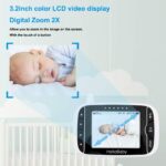 Video Babyphone mit Fernbedienung Pan-Tilt-Zoom,Zwei-Wege-Audio – Bild 7