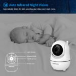 Video Babyphone mit Fernbedienung Pan-Tilt-Zoom,Zwei-Wege-Audio – Bild 4