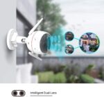 Ezviz C3X Überwachungskamera mit Nachtsicht in Farbe und Personen-/Fahrzeugerkennung, mit Dual-Objektiv + Sirene – Bild 3