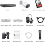 Duales Nachtsicht 4K Überwachungskamera Set, 4X 8Megapixel Kamera, Fernzugriff via Smartphone, Tablet + 2TB HDD – Bild 9