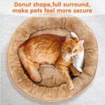 Pecute Katzenbett Katzenkorb, Runde Donut Hundebett für Katzen und Kleine Hunde, Waschbar Hundekorb Weiche Katzenschlafplatz Katzenkissen Haustierbett – Bild 6