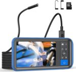 Endoskopkamera Zwei Linsen , mit 4,5 -Zoll -Farb-Bildschirm, 6 LED Licht, IP67 wasserdichte, 32GB TF Karte