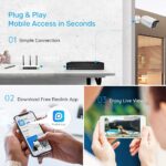 4K Ultra HD PoE Überwachungskamera Set, 8Megapixel Kameras, 16 Kanal NVR Rekorder mit 3TB HDD für Aussen/Innen – Bild 2