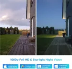 100% kabellose 4G LTE Überwachungskamera für Aussen/Innen plus gratis SIM-Karte mit 2-Wege-Audio,wiederaufladbarem Akku – Bild 3