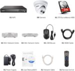 4K UHD POE Überwachungskamera Set, 8 x 8MP Video Überwachungssystem,H.265+ 8CH NVR Rekorder mit 3TB hdd – Bild 8