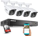 ANNKE FC800 4K Ultra HD Überwachungskamera Set mit 24/7 Vollfarb-Nachtsicht Überwachungssystem für den Aussen/Innen