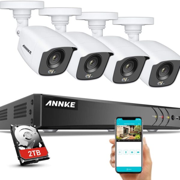 ANNKE FC800 4K Ultra HD Überwachungskamera Set mit 24/7 Vollfarb-Nachtsicht Überwachungssystem für den Aussen/Innen