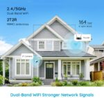 WLAN IP Kamera, Überwachungskamera 1440p HD mit Audio für Aussen/Innen 2,4/5GHz WiFi Kamera mit IR Nachtsicht – Bild 2