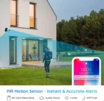 100% kabellose 4G LTE Überwachungskamera für Aussen/Innen plus gratis SIM-Karte mit 2-Wege-Audio,wiederaufladbarem Akku – Bild 2