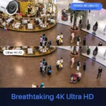 Duales Nachtsicht 4K Überwachungskamera Set, 4X 8Megapixel Kamera, Fernzugriff via Smartphone, Tablet + 2TB HDD – Bild 2