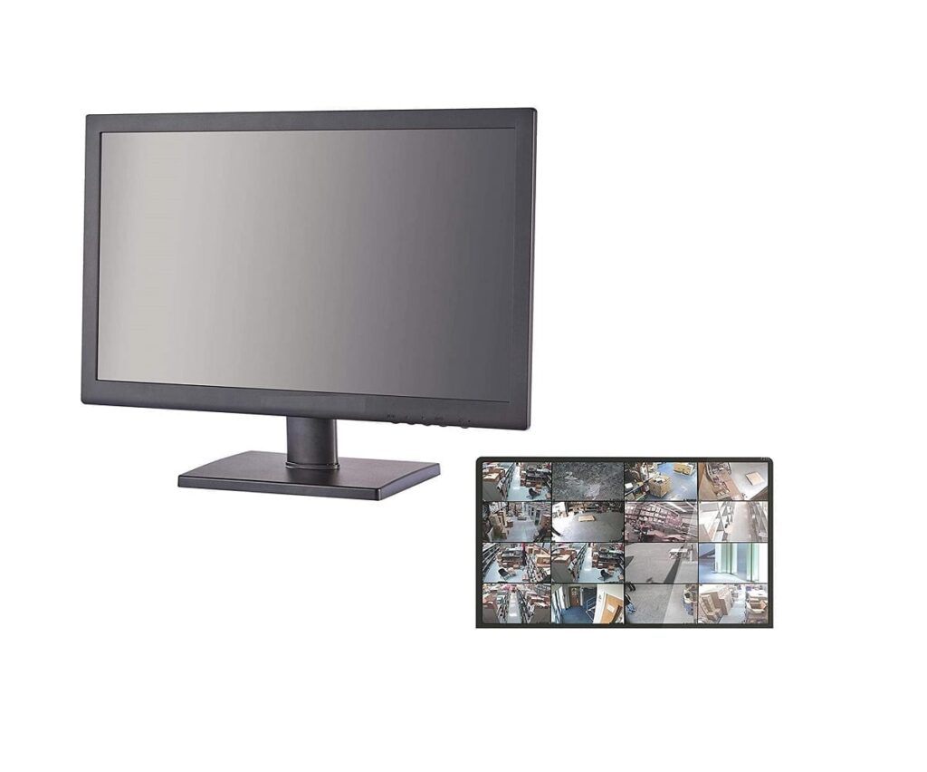 HiWatch 47 cm (18,5 Zoll) 1080P HD LED CCTV-Kameras Security Monitoring LCD Monitor HDMI & VGA: