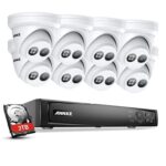 4K UHD POE Überwachungskamera Set, 8 x 8MP Video Überwachungssystem,H.265+ 8CH NVR Rekorder mit 3TB hdd