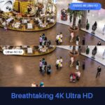 4K Ultra HD POE Überwachungskamera Set, 4 x 8Mp Kameras, 8CH NVR Rekorder mit 2TB Festplatte,30M Farbe Nachtsicht – Bild 2