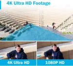 4K PoE Überwachungskamera Set, 16 CH Ultra HD 4K NVR Rekorder mit 8mp Kameras 3TB hdd, Farbe Nachtsicht, 4 x Zoom – Bild 2