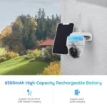 100% kabellose 4G LTE Überwachungskamera für Aussen/Innen plus gratis SIM-Karte mit 2-Wege-Audio,wiederaufladbarem Akku – Bild 6