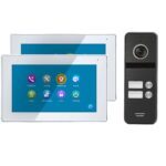 4 Draht Videogegensprechanlage mit einem 2X7 Zoll HD Touchscreen, Videoaufnahmefunktion & Nachtsicht