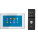4 Draht Videogegensprechanlage mit einem 7 Zoll HD Touchscreen, Videoaufnahmefunktion & Nachtsicht