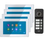 4 Draht Videogegensprechanlage mit einem 4X7 Zoll HD Touchscreen, Videoaufnahmefunktion & Nachtsicht