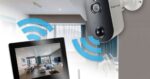 Full-HD-Video-Überwachungssystem mit 2 Akkubetriebene Kameras sowie 9"-Monitor mit Touch-Funktionalität