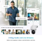 100% kabellose 4G LTE Überwachungskamera für Aussen/Innen plus gratis SIM-Karte mit 2-Wege-Audio,wiederaufladbarem Akku – Bild 8