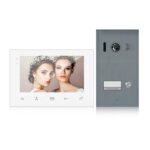 Video Türsprechanlage 1 x 7 Zoll Monitor, 2-Draht, Türstation für 1 Familienhaus Türklingel, 150° Weitwinkel-Kamera