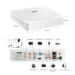 5MP Aussen/Innen Überwachungskamera set H.265 5 Megapixel Netzwerk DVR mit 1TB hdd und 4 x 1920P , 12M IR Nachtsicht – Bild 4