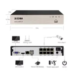 POE NVR Video 4 x 2.0MP Kamera mit 1TB Festplatte – Bild 3