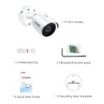 IP-Kamera PoE 2MP HD IP66 Wetterfester Aussen/Innen-Infrarot-Nachtsicht-Sicherheits-Videoüberwachung SD-Kartensteckplatz – Bild 2
